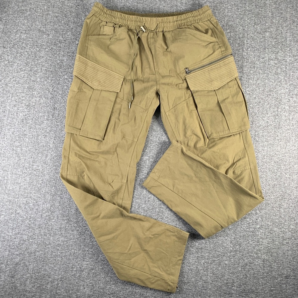 Richie Le Cargo Pants Men Extra Large Military Brown Baggy Streetwear Fashion